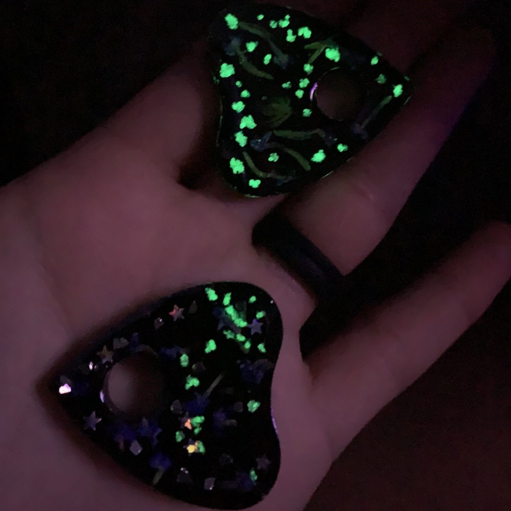 Resin planchette keychains